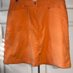 Daily Sport Women's Orange Mini Skirt Size 8 Casual Spring Fashion